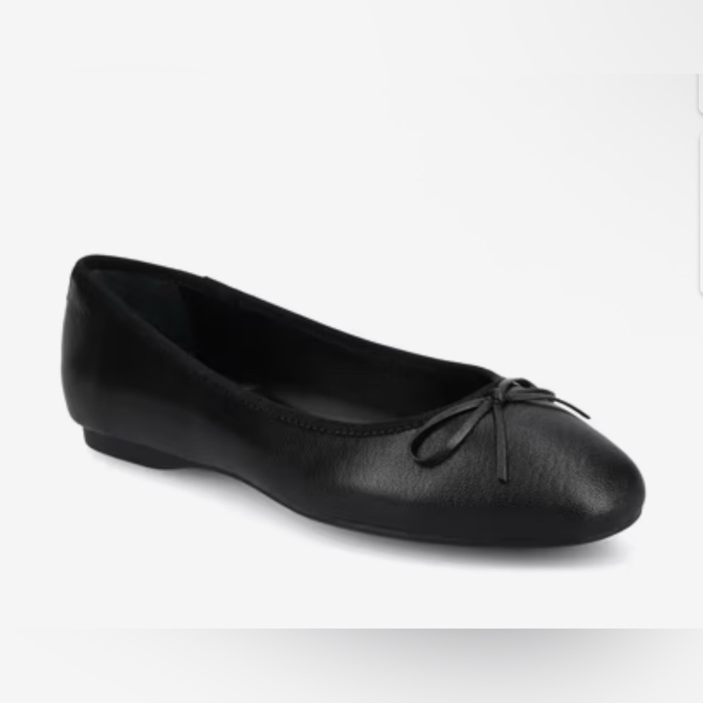 NWOT Birdies The Hummingbird Ballet Flats Black Noir Leather Size 12 - Picture 11 of 12